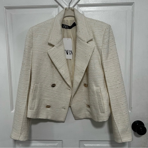 NWT Zara Tweed Blazer - Picture 4 of 4